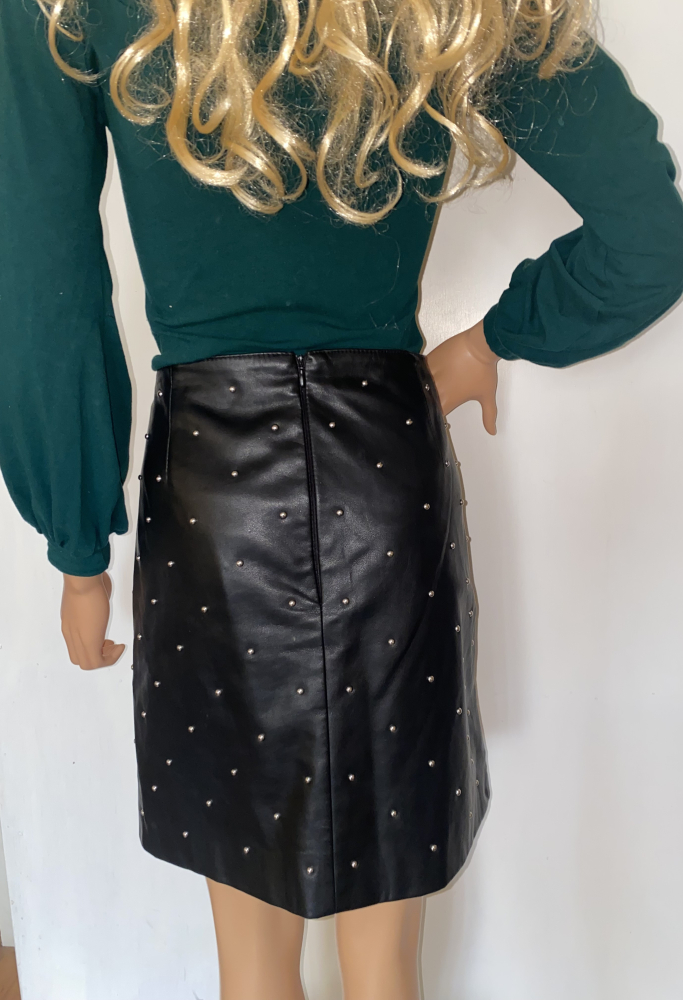 Díszes ökobőr szoknya