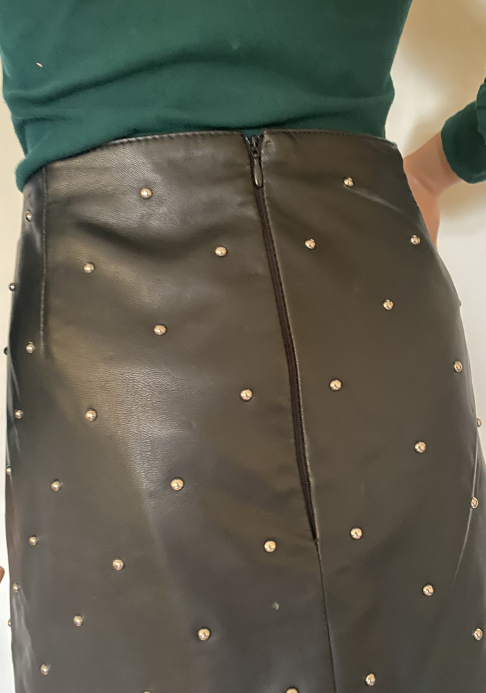 Díszes ökobőr szoknya