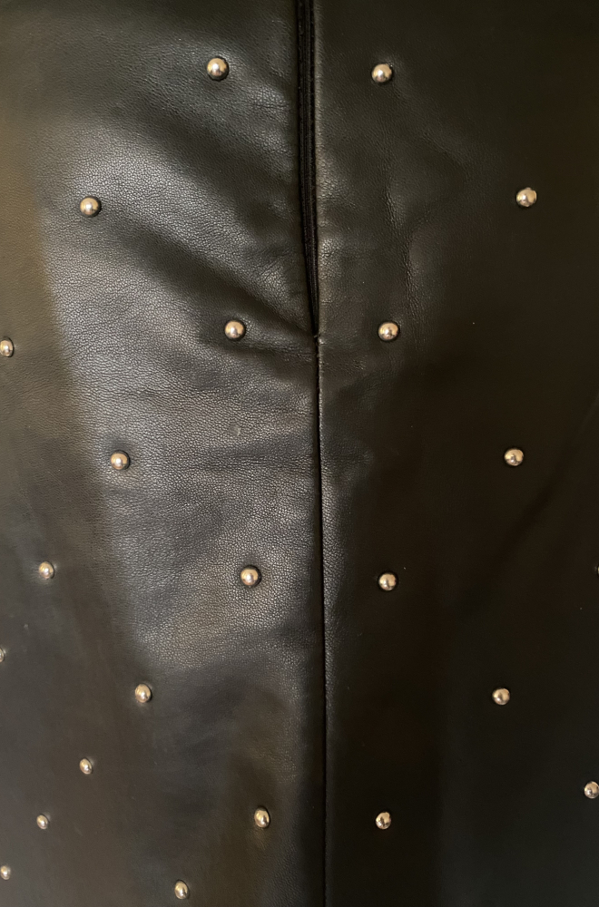 Díszes ökobőr szoknya