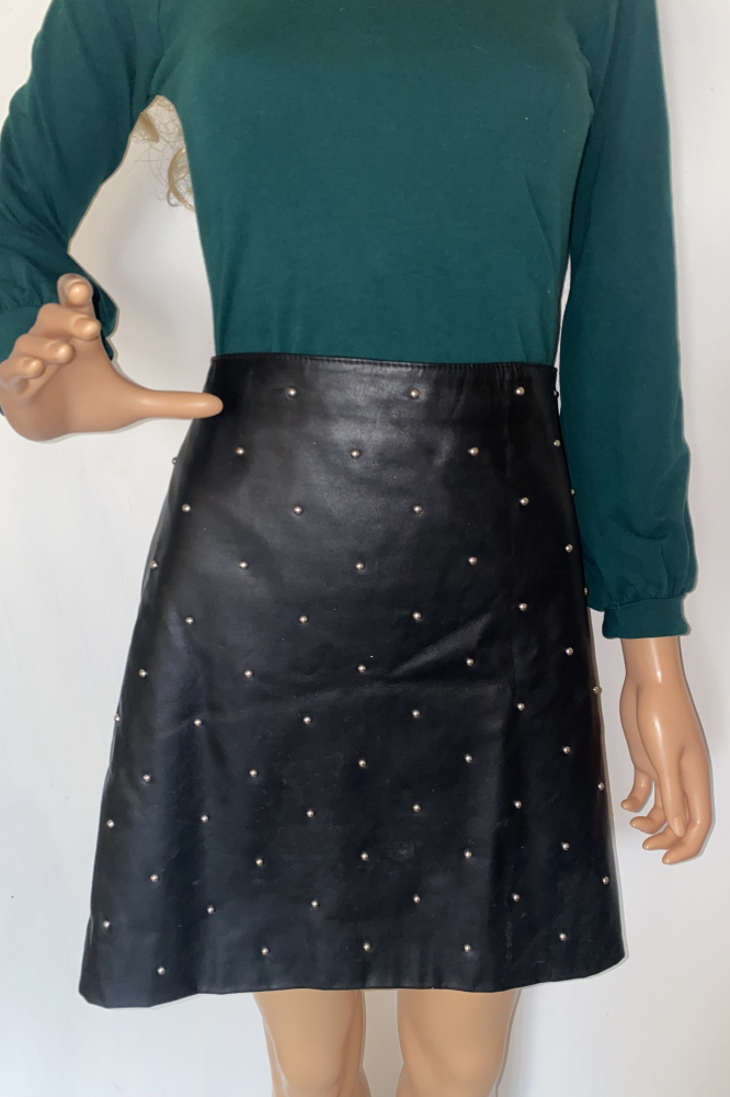 Díszes ökobőr szoknya