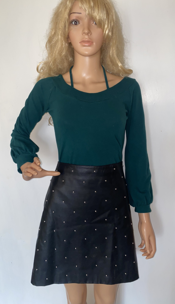 Díszes ökobőr szoknya